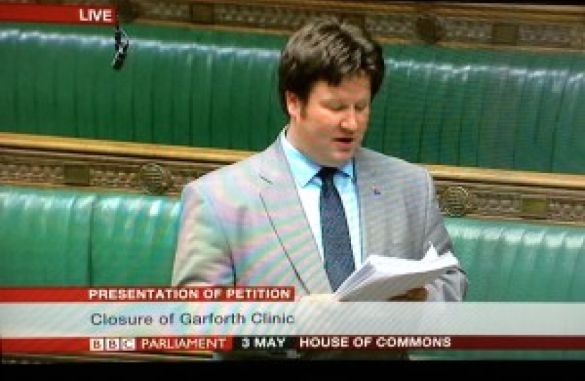 Alec presenting to Parliament