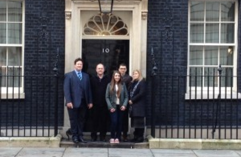 HS2 outside No10